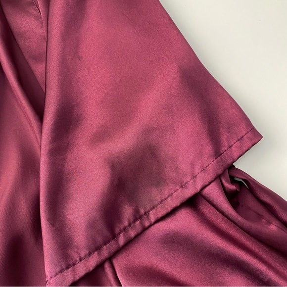 Women’s purple silk Robe with string Size M - Picture 8 of 11